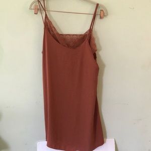 Kendall & Kylie Copper Dress Lace Sz Medium